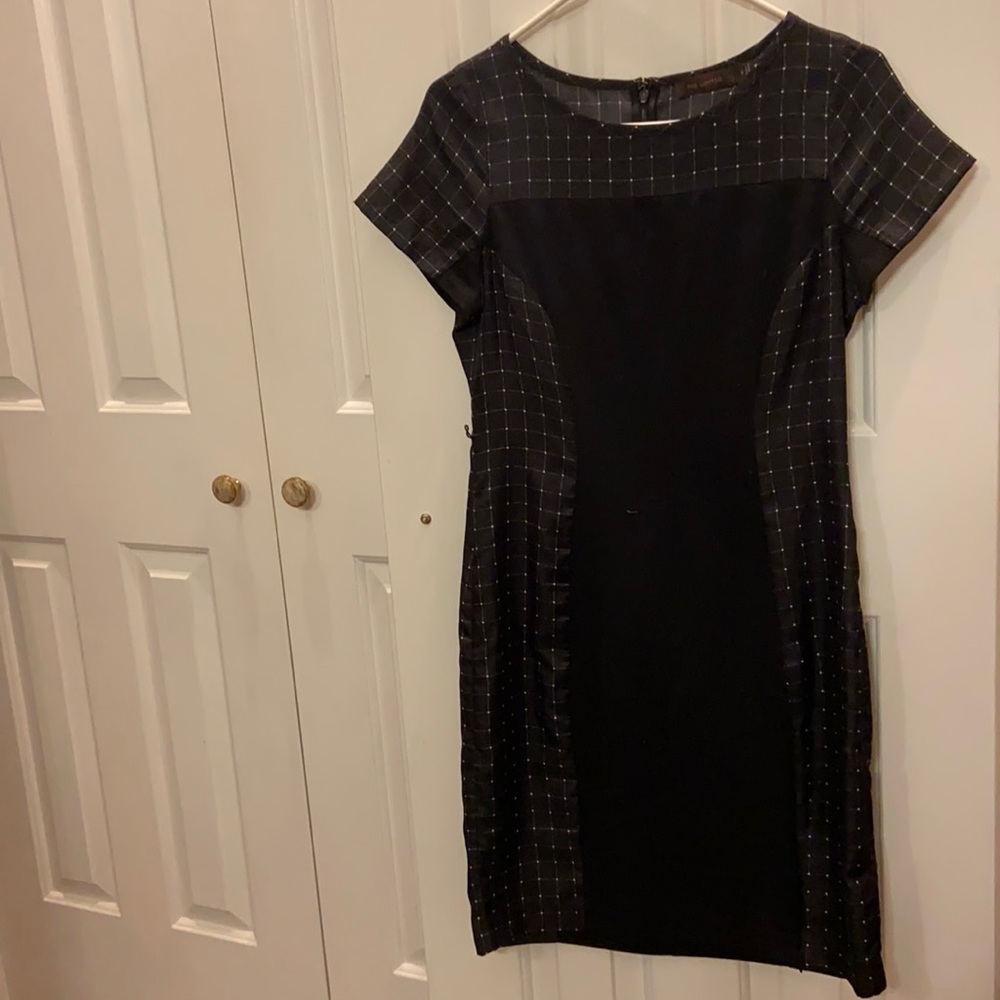 Short sleeved Retro-vibe Black Dress